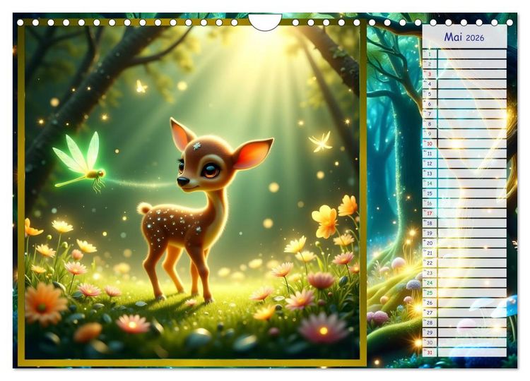 Produktbild: Der magische Freundschaftswald (Wandkalender 2026 DIN A4 quer), CALVENDO Monatskalender