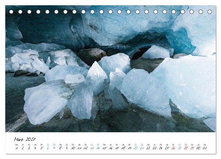 Produktbild: Eiswelten Morteratsch (Tischkalender 2027 DIN A5 quer), CALVENDO Monatskalender