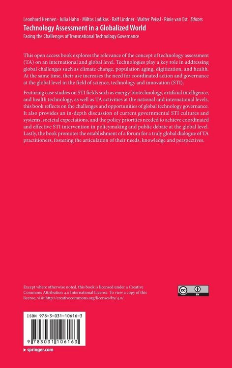 Produktbild: Technology Assessment in a Globalized World