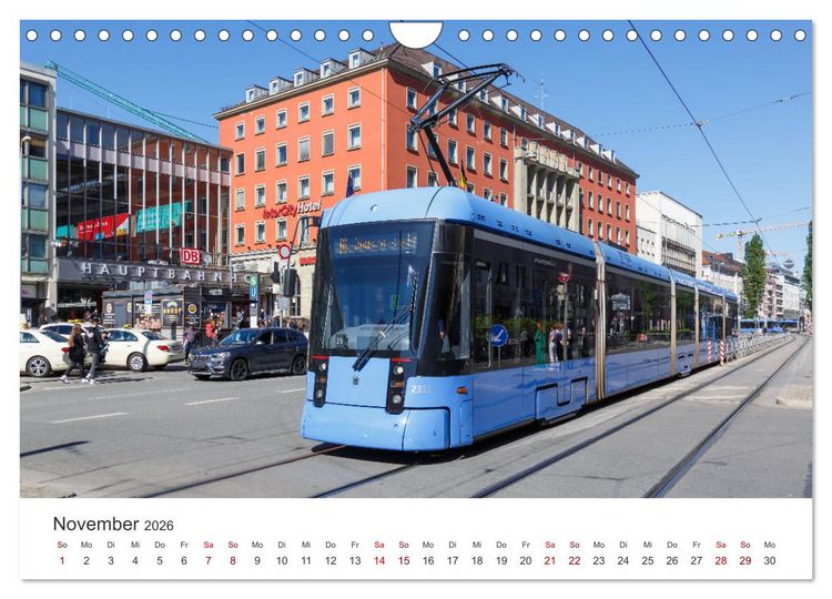 Produktbild: Trams und Stra&szlig;enbahnen (Wandkalender 2026 DIN A4 quer), CALVENDO Monatskalender