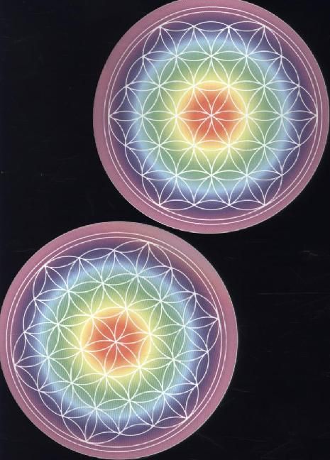 Produktbild: Aufkleber Set "Blume des Lebens" bunt 2 x 9 cm