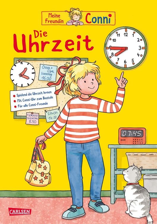 Produktbild: Conni Gelbe Reihe (Besch&auml;ftigungsbuch): Die Uhrzeit (Relaunch 2023)