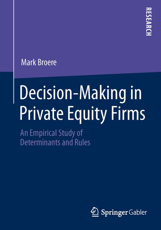 Produktbild: Decision-Making in Private Equity Firms