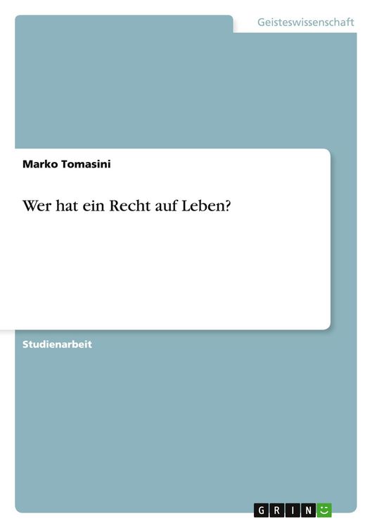 Produktbild: Wer hat ein Recht auf Leben?