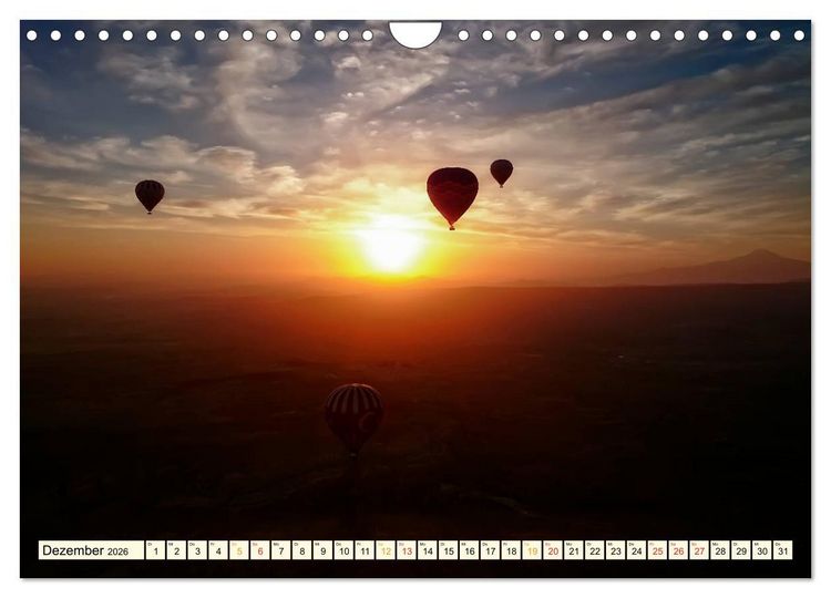 Produktbild: Mit dem Ballon &uuml;ber Kappadokien (Wandkalender 2026 DIN A4 quer), CALVENDO Monatskalender