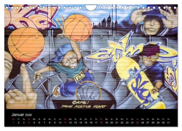 Produktbild: Graffiti - Kunst aus der Dose (Wandkalender 2026 DIN A4 quer), CALVENDO Monatskalender