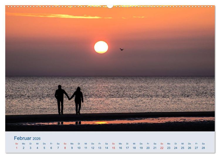 Produktbild: Nordseek&uuml;ste Am Strand von Sankt Peter-Ording (hochwertiger Premium Wandkalender 2026 DIN A2 quer), Kunstdruck in Hochglanz