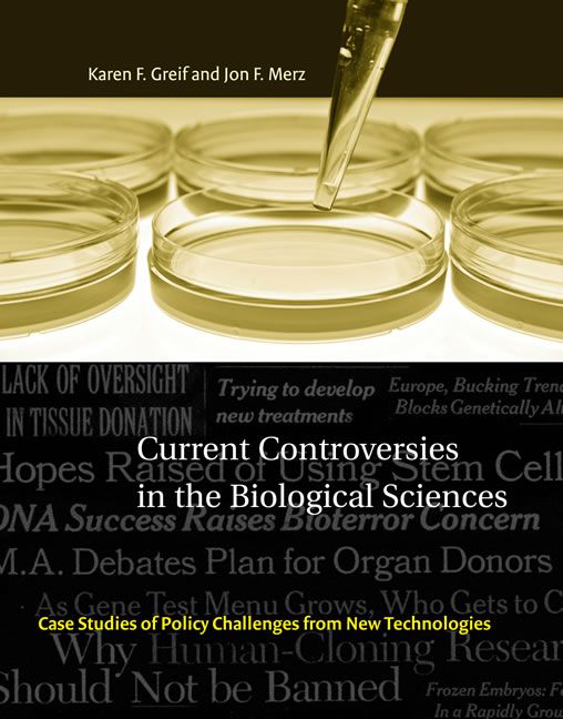 Produktbild: Current Controversies in the Biological Sciences: Case Studies of Policy Challenges from New Technologies