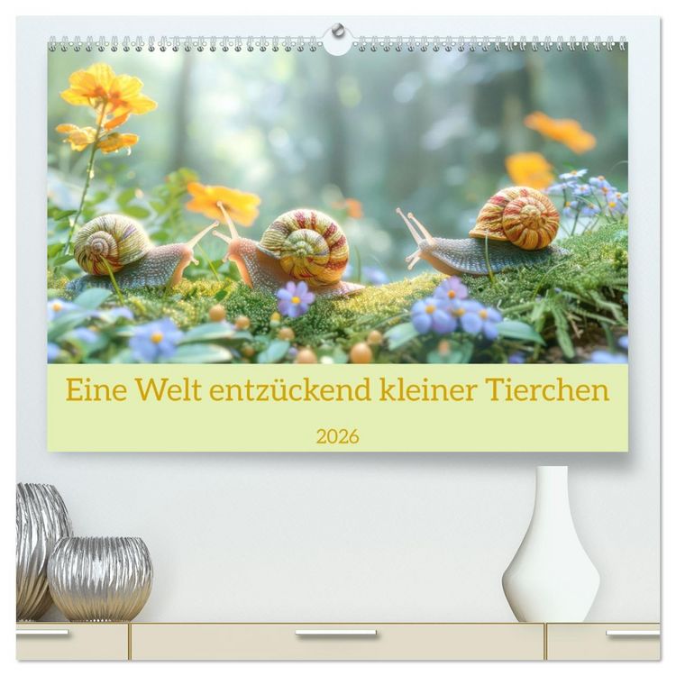 Produktbild: Eine Welt entz&uuml;ckend kleiner Tierchen (hochwertiger Premium Wandkalender 2026 DIN A2 quer), Kunstdruck in Hochglanz