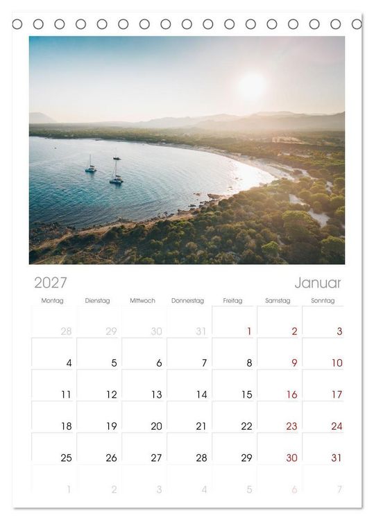 Produktbild: Tischplaner 2027 - Sardinien. Sch&ouml;ne Landschaften und bunte St&auml;dte. (A5 Tischkalender zum Aufstellen) CALVENDO