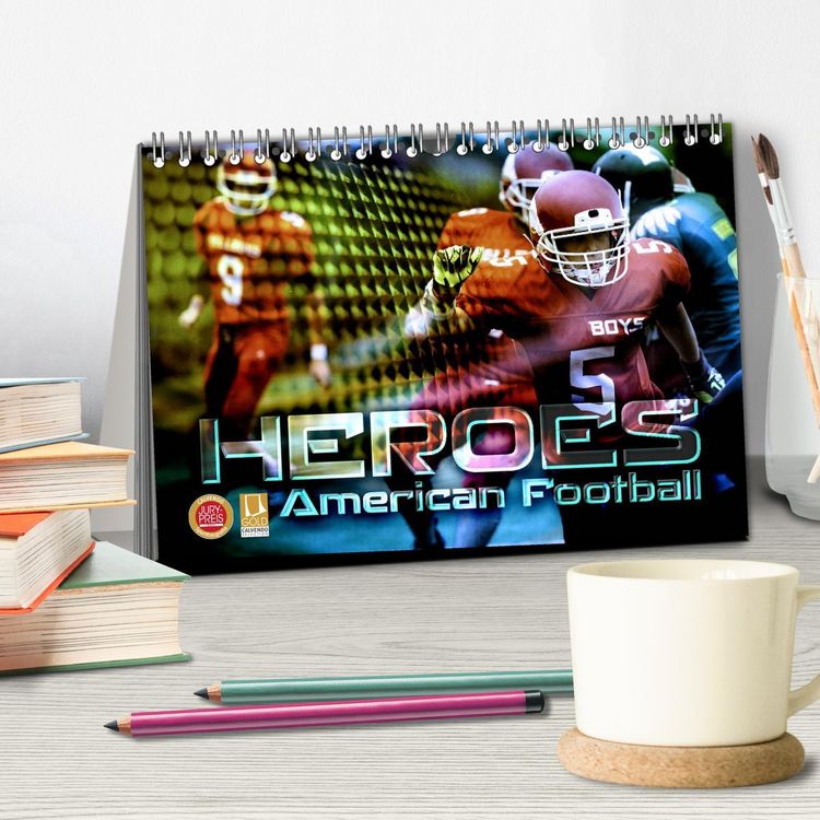 Produktbild: HEROES - American Football (Tischkalender 2026 DIN A5 quer), CALVENDO Monatskalender