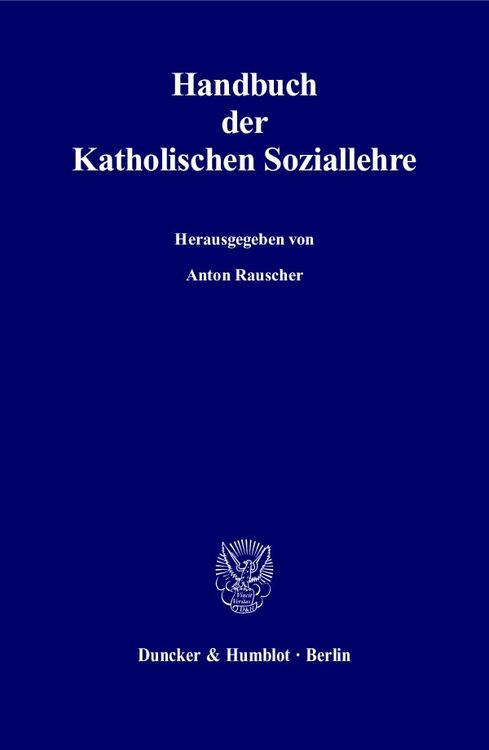 Produktbild: Handbuch der Katholischen Soziallehre.