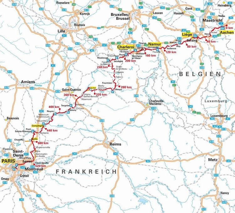 Produktbild: BVA ADFC Radreisef&uuml;hrer Eurovelo 3 Aachen - Paris