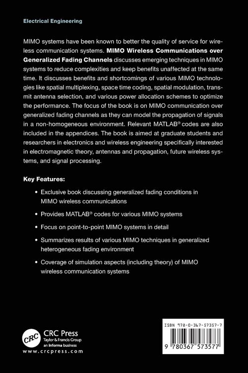 Produktbild: MIMO Wireless Communications over Generalized Fading Channels