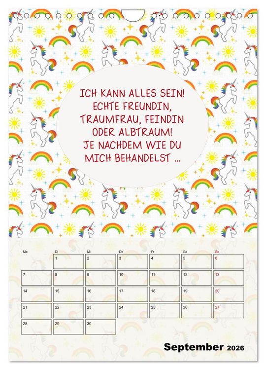 Produktbild: K&ouml;nigin &uuml;ber alles! Typokalender f&uuml;r starke Frauen (Wandkalender 2026 DIN A4 hoch), CALVENDO Monatskalender