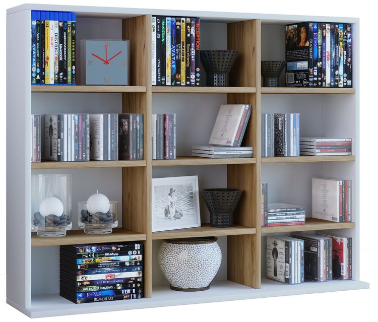 Produktbild: Holz CD DVD Standregal B&uuml;cherregal Regal Megosa L
