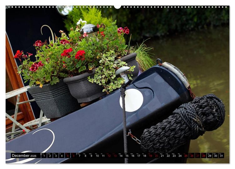 Produktbild: Narrowboats (High Quality Premium Wall Calendar 2026 DIN A2 landscape),CALVENDO 12 Month Wall Calendar