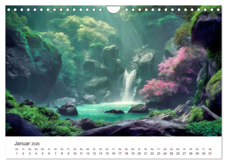 Produktbild: Kaskaden - Die Poesie des Wassers (Wandkalender 2026 DIN A4 quer), CALVENDO Monatskalender