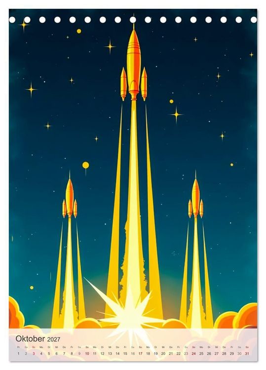 Produktbild: Die Goldene &Auml;ra der Raumfahrt (Tischkalender 2027 DIN A5 hoch), CALVENDO Monatskalender
