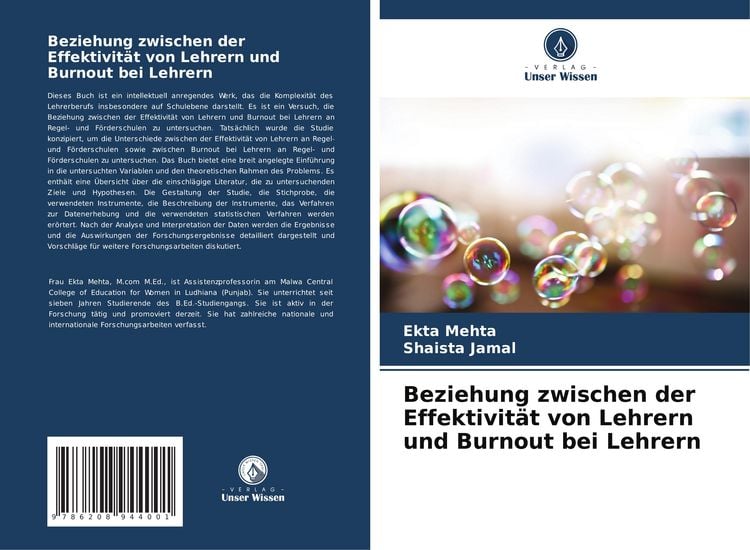 Produktbild: Beziehung zwischen der Effektivit&auml;t von Lehrern und Burnout bei Lehrern