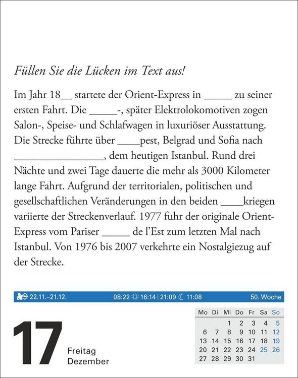 Produktbild: Wissen Tagesabrei&szlig;kalender 2027 - Quizfragen aus Geschichte, Politik, Kultur, Technik und Sport