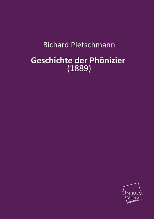 Produktbild: Pietschmann, R: Geschichte der Ph&ouml;nizier