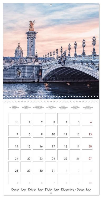 Produktbild: Le Paris romantique (Calendrier mural carr&eacute; 2026 30x30 cm) Calendrier double avec une page pour vos prises de notes