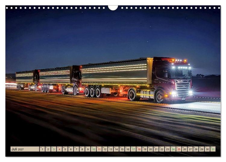 Produktbild: Road Train - LKW (Wandkalender 2027 DIN A3 quer), CALVENDO Monatskalender