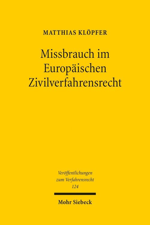 Produktbild: Missbrauch im Europ&auml;ischen Zivilverfahrensrecht