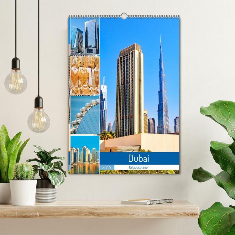 Produktbild: Dubai - Urlaubsplaner (Wandkalender 2026 DIN A2 hoch), CALVENDO Monatskalender