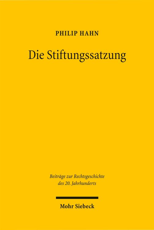 Produktbild: Die Stiftungssatzung
