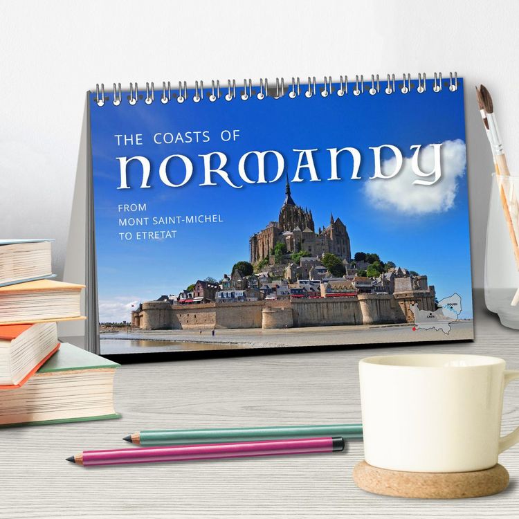 Produktbild: The Coasts of Normandy from Mont Saint-Michel to &Eacute;tretat (Desk Calendar 2026 DIN A5 landscape), CALVENDO 12 Month DeskCalendar