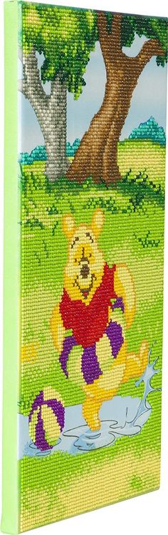 Produktbild: Craft Buddy CAK-DNY953TT - Crystal Art, Winnie Splashing, Kit, Teil 3 des Triptych, 40 x 22 cm cm