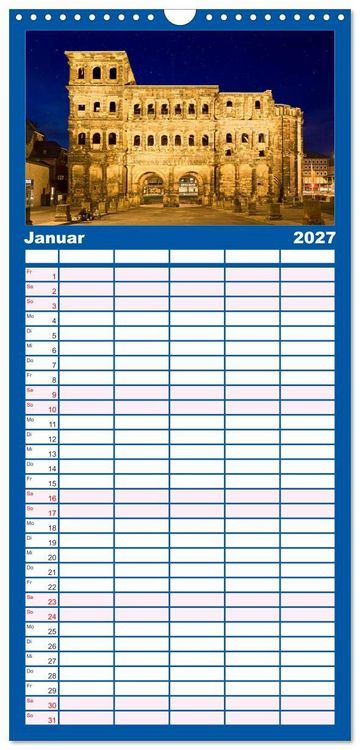 Produktbild: Familienplaner 2027 - Welterbe - Kultur und Natur in Deutschland mit 5 Spalten (Wandkalender, 21 x 45 cm) CALVENDO