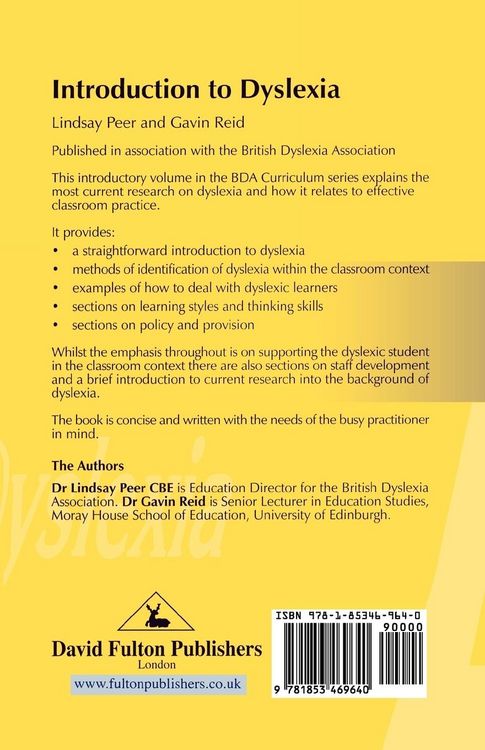 Produktbild: Introduction to Dyslexia