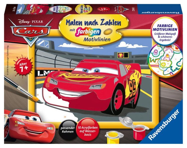 Produktbild: CreArt, Malen nach Zahlen Kinder Disney / Pixar Cars - Lightning McQueen