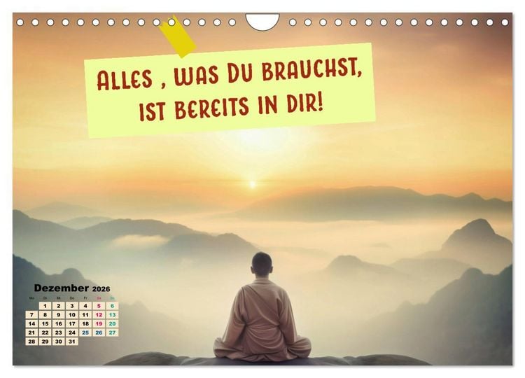 Produktbild: Work - Life - Balance - unterwegs mit coolen Spr&uuml;chen (Wandkalender 2026 DIN A4 quer), CALVENDO Monatskalender