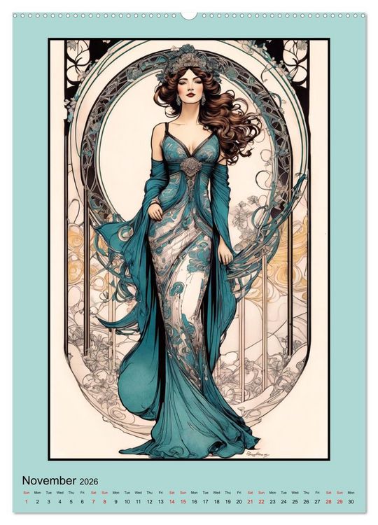 Produktbild: Women's Images of the Belle &Eacute;poque (Wall Calendar 2026 DIN A2 portrait), CALVENDO 12 Month Wall Calendar