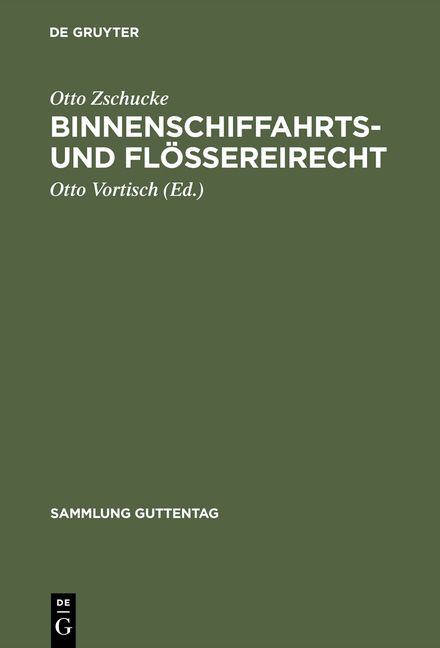 Produktbild: Binnenschiffahrts- und Fl&ouml;&szlig;ereirecht