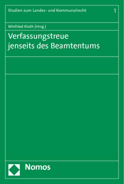 Produktbild: Verfassungstreue jenseits des Beamtentums