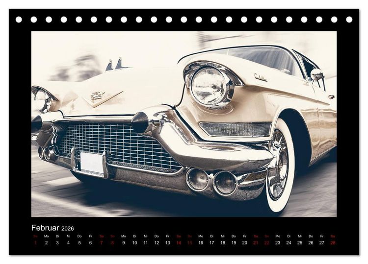 Produktbild: Retro Cars (Tischkalender 2026 DIN A5 quer), CALVENDO Monatskalender