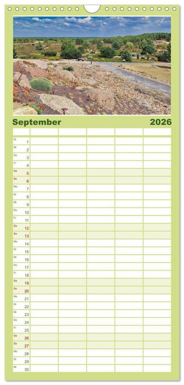 Produktbild: Familienplaner 2026 - Perlen der Oberlausitz mit 5 Spalten (Wandkalender, 21 x 45 cm) CALVENDO