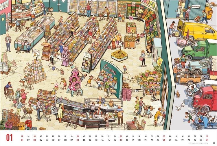 Produktbild: G&ouml;bel & Knorr Wimmelbilder Edition Kalender 2027