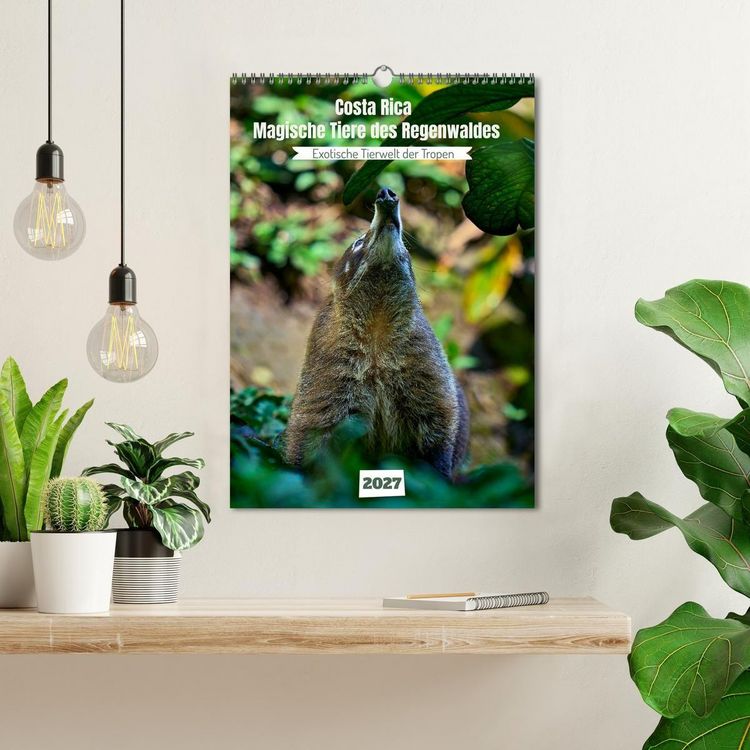 Produktbild: Costa Rica - Magische Tiere des Regenwaldes (Wandkalender 2027 DIN A3 hoch), CALVENDO Monatskalender