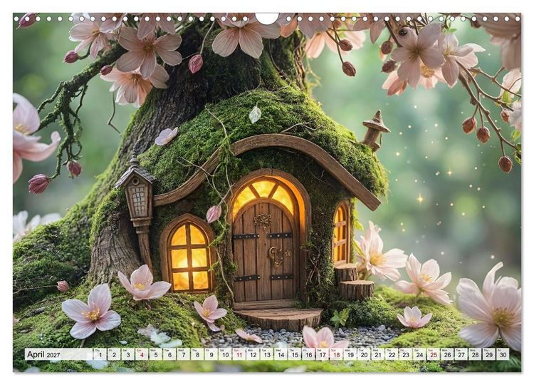 Produktbild: Where the Fairies Dwell - A year of hidden forest homes and gentle magic (Wall Calendar 2027 DIN A3 landscape), CALVENDO 12 Month Wall Calendar