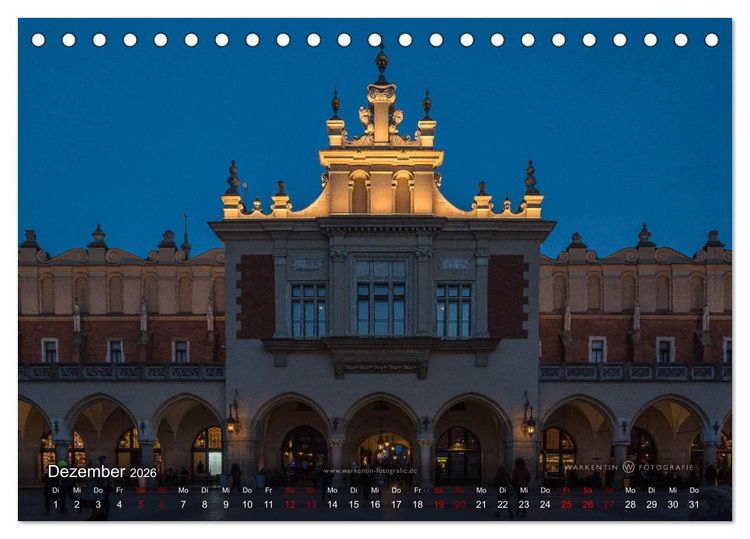 Produktbild: Krakau live (Tischkalender 2026 DIN A5 quer), CALVENDO Monatskalender