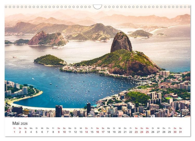 Produktbild: Brasilien - Karnevale, Fu&szlig;ball und Regenw&auml;lder. (Wandkalender 2026 DIN A3 quer), CALVENDO Monatskalender