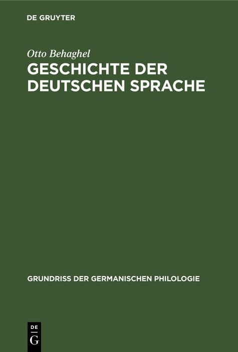 Produktbild: Geschichte der deutschen Sprache