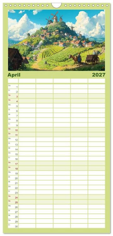 Produktbild: Familienplaner 2027 - Spaziergang durch Anime Welten mit 5 Spalten (Wandkalender, 21 x 45 cm) CALVENDO
