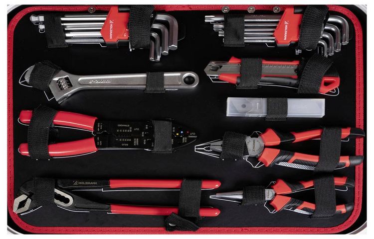 Produktbild: Holzmann Maschinen WZK167PRO WZK167PRO Handwerker Werkzeugkoffer best&uuml;ckt
